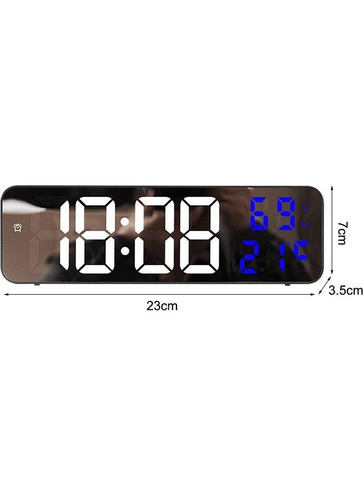 Valkyrie Humidity Meter LED Wall and Table Alarm Clock Navy Blue  - Image 3