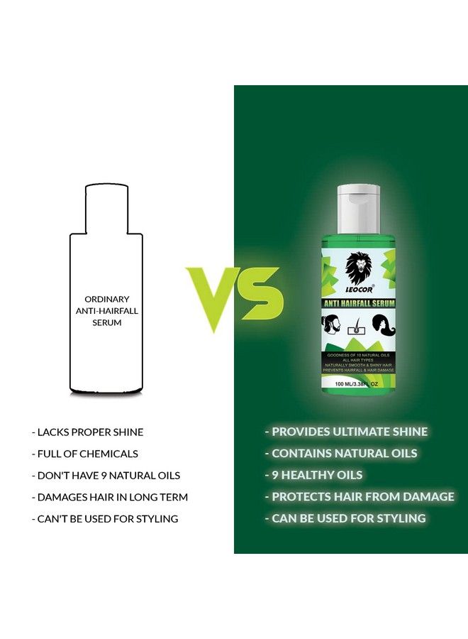 Leocor Hair Serum For Silky & Smooth Hair Tames Frizzy Hairfor Strong Tangle Free & Frizzfree Hair 100 Ml - Image 5