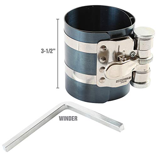 OEMTOOLS 25039 Piston Ring Compressor 3 12 Inch to 7 Inch Essential for Safe and Efficient Piston Installation HighGrade Spring Steel Includes 14 Inch Drive Adjuster - Image 3