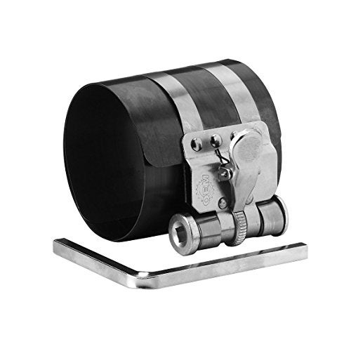 OEMTOOLS 25039 Piston Ring Compressor 3 12 Inch to 7 Inch Essential for Safe and Efficient Piston Installation HighGrade Spring Steel Includes 14 Inch Drive Adjuster - Image 1