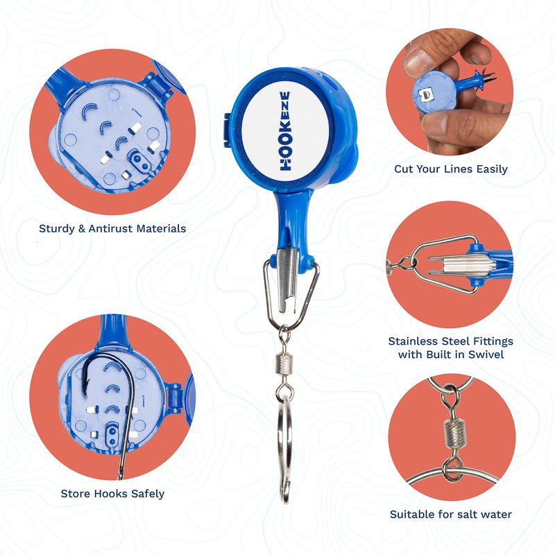 HOOK-EZE New All in One Nail Knot Tying Tool | Pack of 2 | Protect from Fish Hooks | Tie Fishing Knots Easily | Cool Gadgets | Ice & Fly Fishing Gifts & Accessories for Beginner Anglers - Green - Image 2