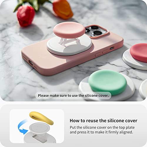 Sinjimoru Magnetic Phone Grip, Magnetic Phone Holder Compatible with MagSafe Stand, Ensuring Finger Comfort for iPhone 16 15 14 13 12, M-Mini Tok Black - Image 5