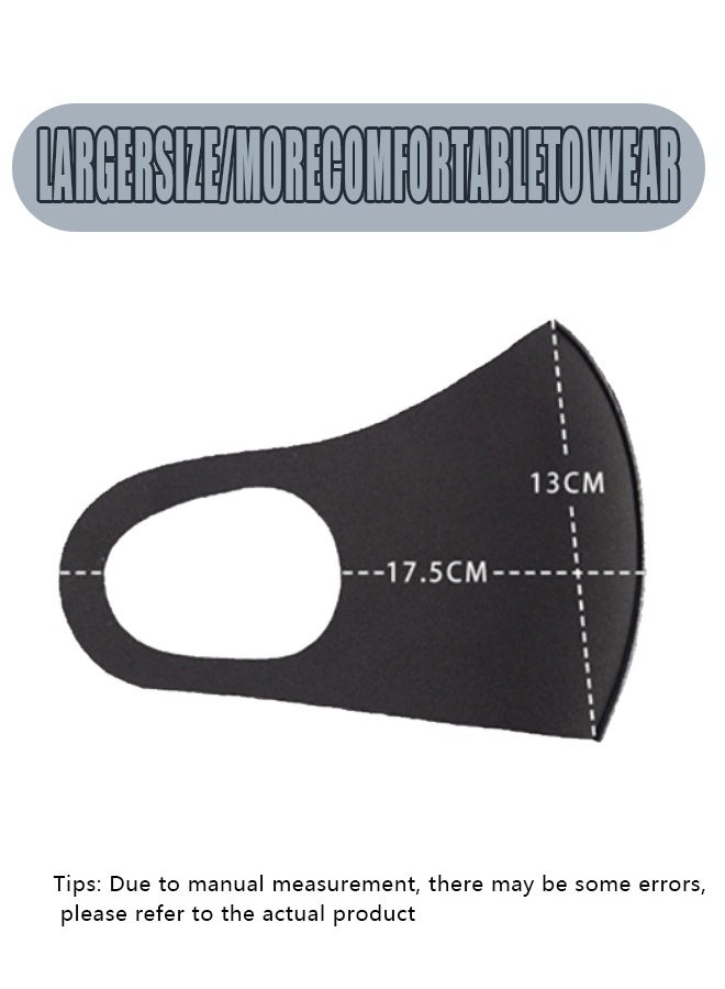 عبوة من 15 كمامة قماشية قابلة لإعادة الاستخدام، حجم كبير، قابلة للغسل، تسمح بمرور الهواء، توفر الحماية من الأشعة فوق البنفسجية، والحماية من الغبار وحبوب اللقاح، ناعمة على البشرة، مناسبة للجنسين، متوفرة باللون الأسود، والوردي الداكن، والأزرق، والرمادي، والرمادي الحجري. - Image 2