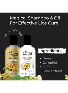 Qraa Anti Lice Oil With Shampoo (New Pack Of 4 X 50Ml)|Made With Neem, Reetha & Shikakai |Trusted By Mothers | Safe For Babies, Children, Men & Women  - Image 3