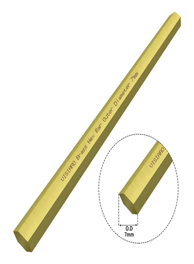 Visiaro Hard Brass Hex Bar, 1ft, Outer Dia 7 mm, Pack of 1 - Image 3