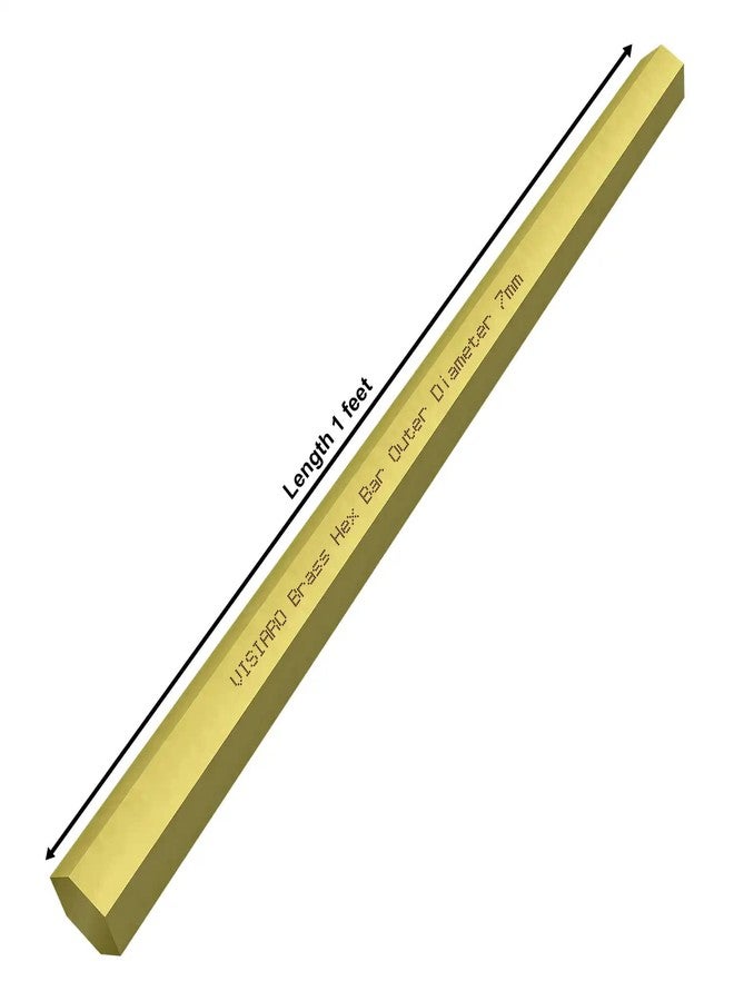 Visiaro Hard Brass Hex Bar, 1ft, Outer Dia 7 mm, Pack of 1 - Image 4