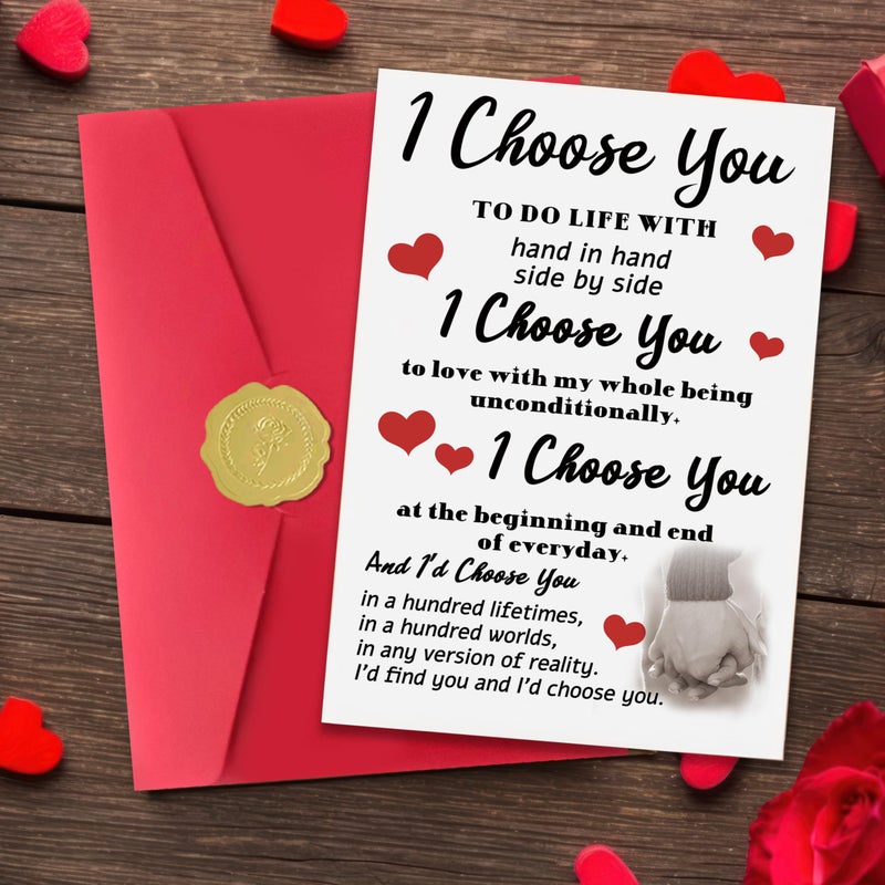 Smithtuy Valentines Day Card Valentines Day Cards Gifts For Him Her Valentines Day Card For Husband Wife Boyfriend Girlfriend Fiance Fiancee Men Women With Meaningful Love Message - Image 4