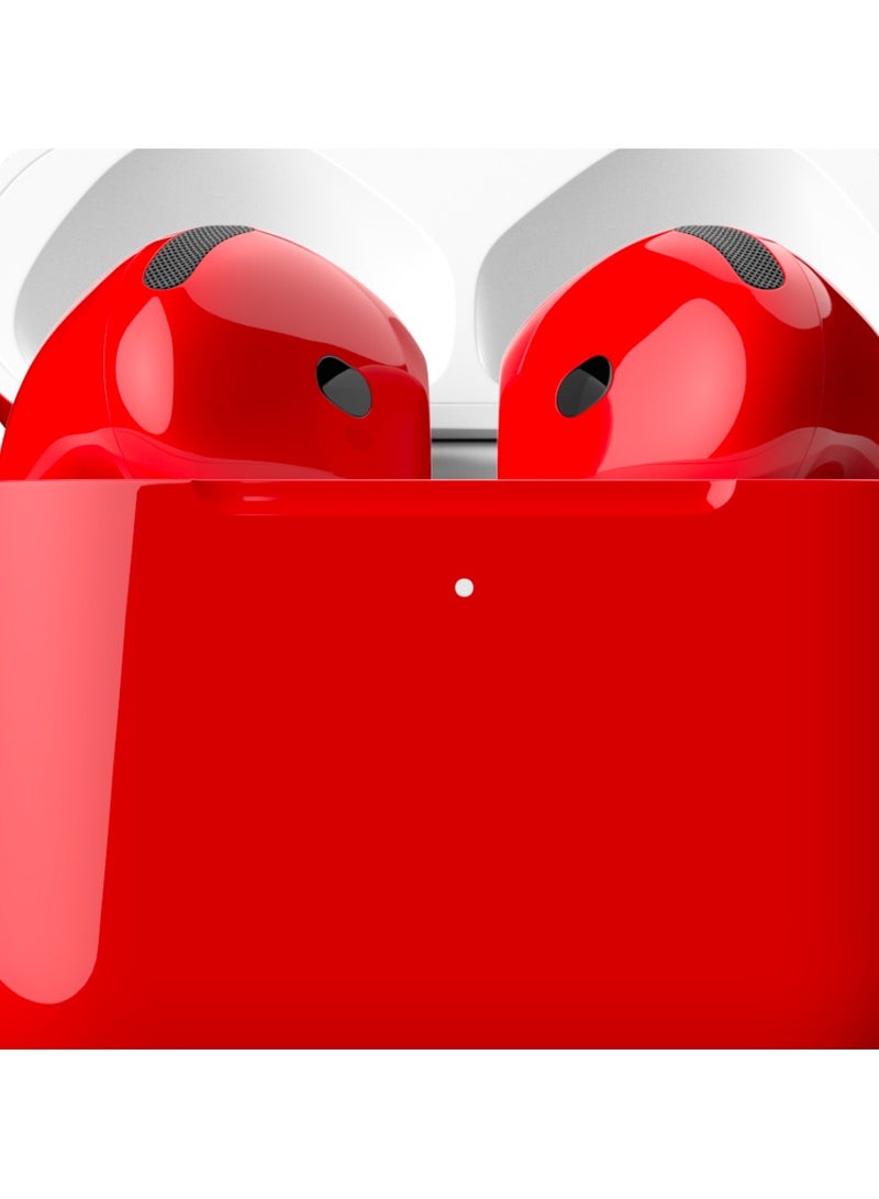 Craft Merlin Craft Customized Apple AirPods 4 ANC Wireless Earbuds – Red Glossy - Image 2