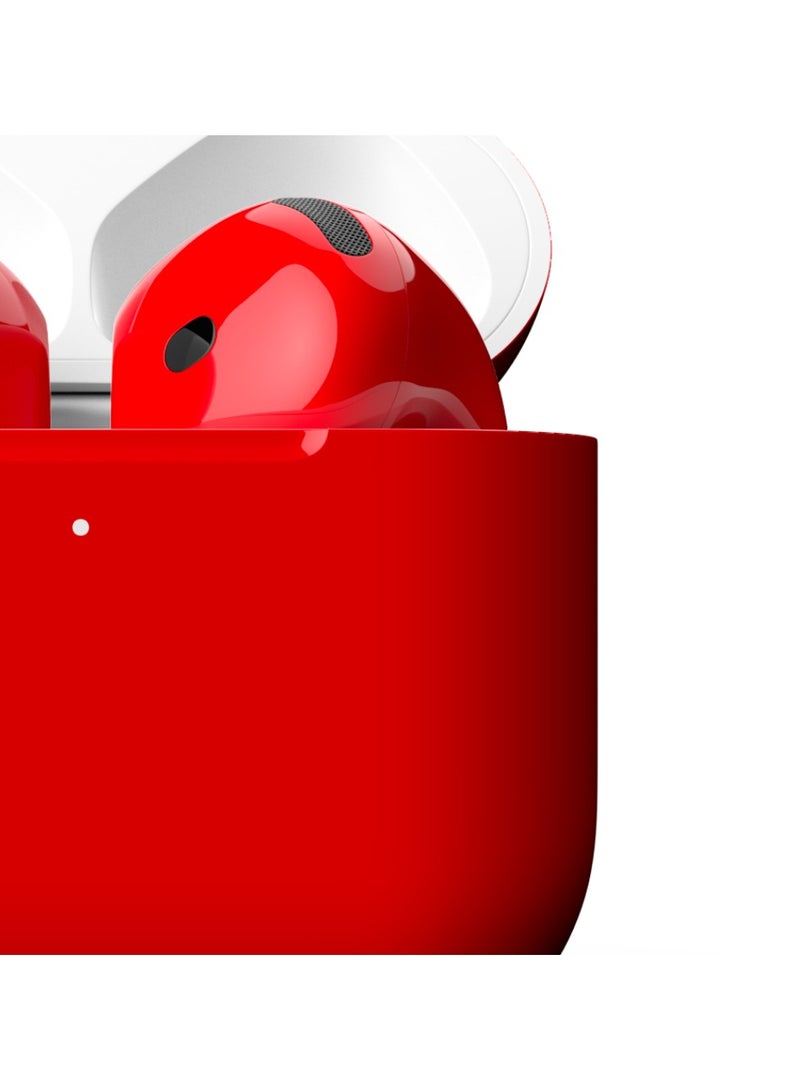 Craft Merlin Craft Customized Apple AirPods 4 ANC Wireless Earbuds – Red Glossy - Image 3