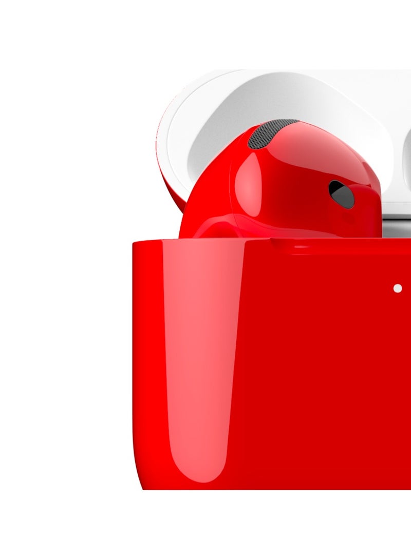 Craft Merlin Craft Customized Apple AirPods 4 ANC Wireless Earbuds – Red Glossy - Image 4
