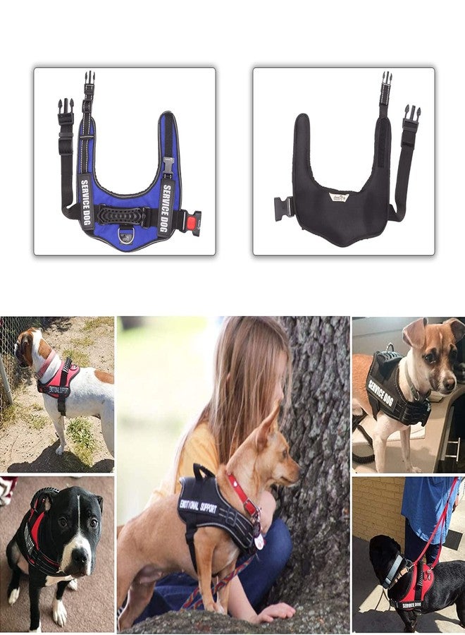 Lulala Service Dog Harness, Large Medium Small Dog No-Pull Reflective Vest,Breathable Adjustable Pet Harness with Piastic Handle for Outdoor Walking -with On Off Locker(Blue L) - Image 4