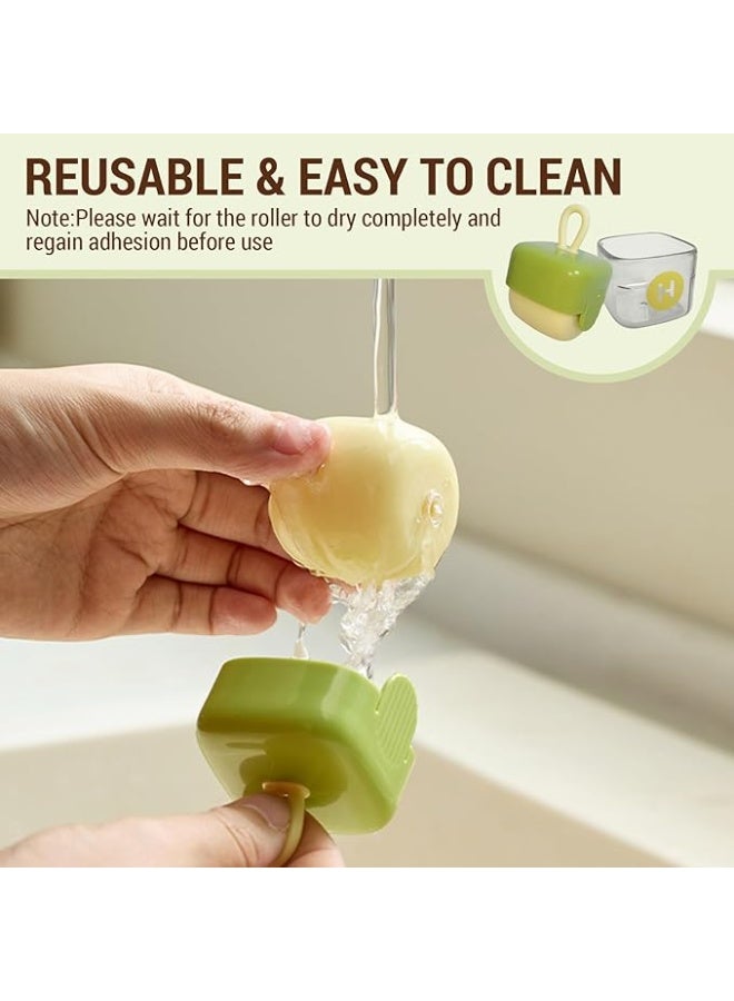 Mini Lint Roller,Washable Sticky Roller Reusable Lint Remover Portable Pet Hair Remover for Clothes,Travel Household  - Image 5