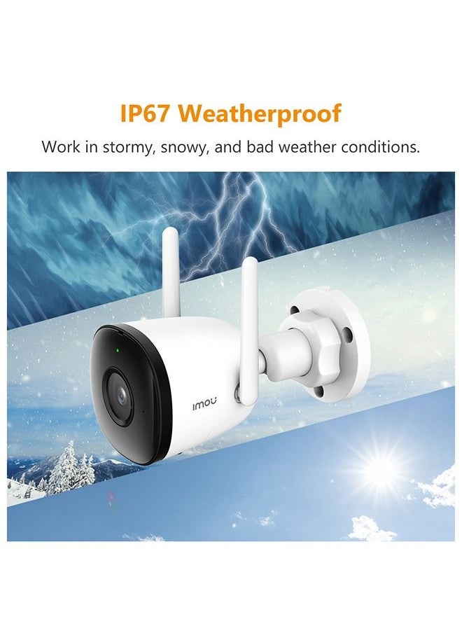 IMOU - 2MP IP67 Outdoor Security Camera/Up to 256GB SD Card/ Human Detection/Motion Detection/Built-in Spotlight/ Built-in Hotspot/Audio Recording/ Bullet 2C - Image 1
