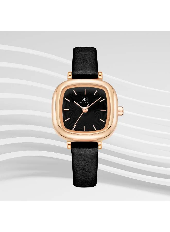كينيث سكوت Women's Polyurethane Analog Watch K22525-RLBB - 25*23 mm