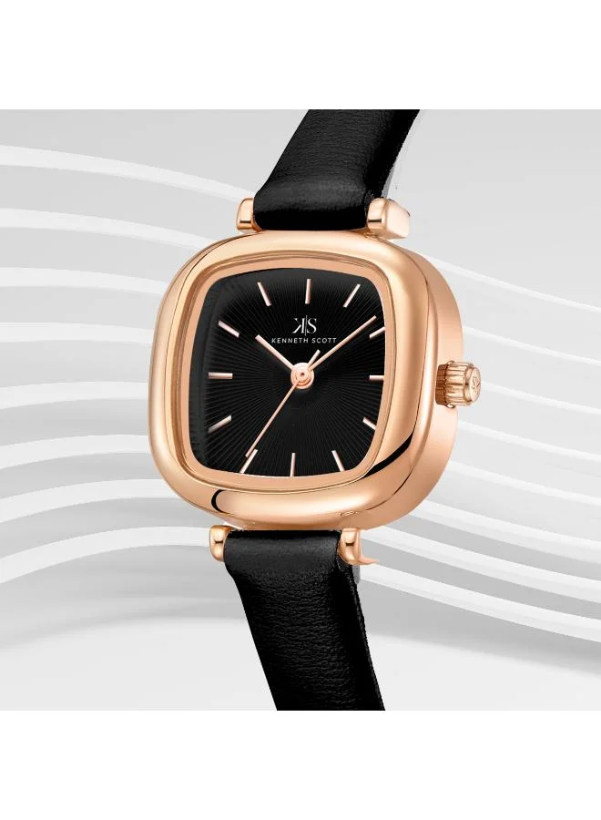 كينيث سكوت Women's Polyurethane Analog Watch K22525-RLBB - 25*23 mm