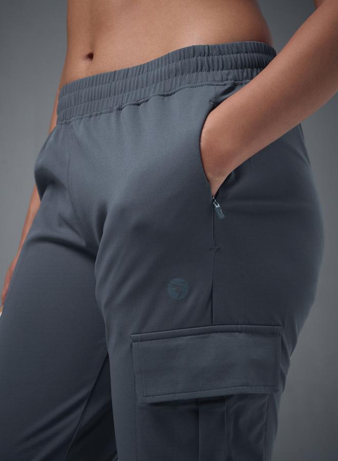 Technosport Slim Fit Solid Cargo Joggers with TECHNO GUARD - Image 4