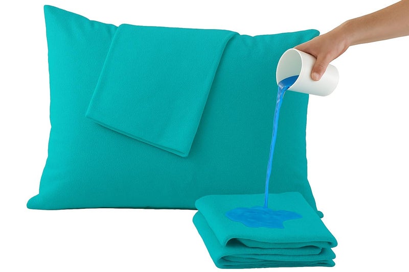 Trance Ultra Soft Terry Waterproof Pillow Protector Cover with Zipper | Dust Mite - Bed Bug Protection | Oil and Water Spill Protection Covers (Standard 18 x 28 inch - Turquoise) - Pack of 2 - Image 1