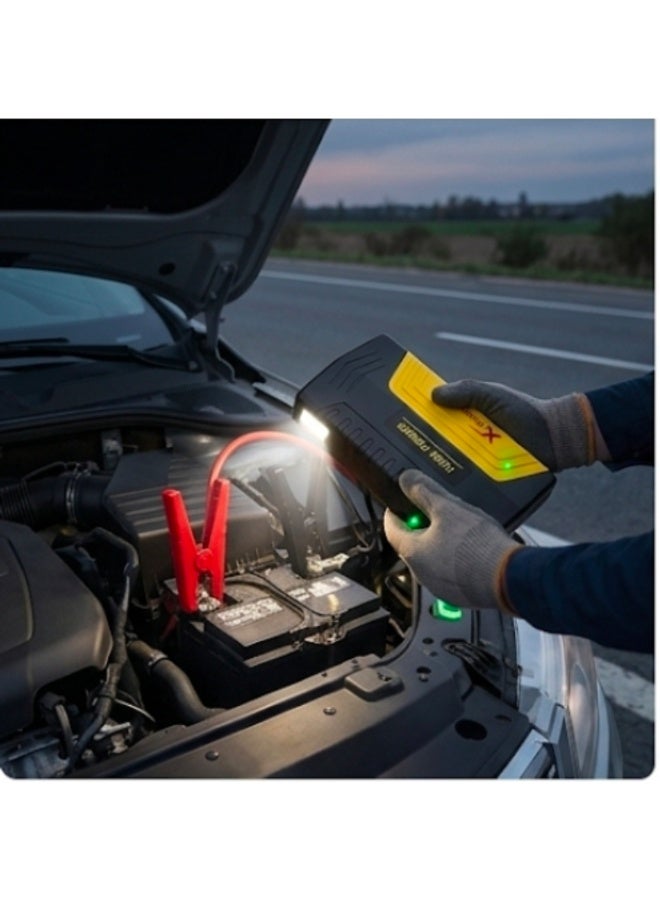 High Power Emergency Battery Booster | Car Jump Starter 12V with Air Compressor | Portable Power Bank | LED Flashlight | USB Charging | For Petrol & Diesel Vehicles - Image 5