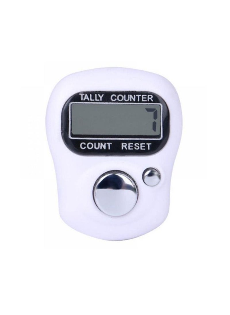 Digital Tasbeeh Tally Counter Mini Digital Finger Counter Clicker Counter Electronic Hand Tasbih Counter White 