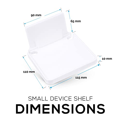 BRAINWAVZ Drill Free Wall Mount Shelf for Security Cameras, Baby Monitors, Speakers & More, Universal Holder, Strong Adheasive, Easy to Install, No Mess, Screwless (White) - Image 5