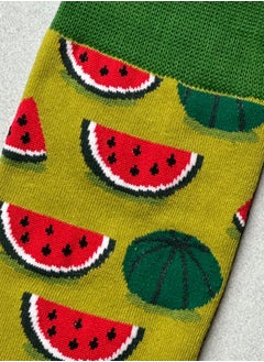 The Socks Hype Cotton Soft Funny Socks for Men Women | Watermelon Slice Casual Crew Socks | Cute Cartoon Colorful Patterned Cotton Blend Ankle Dress Socks  - Image 2