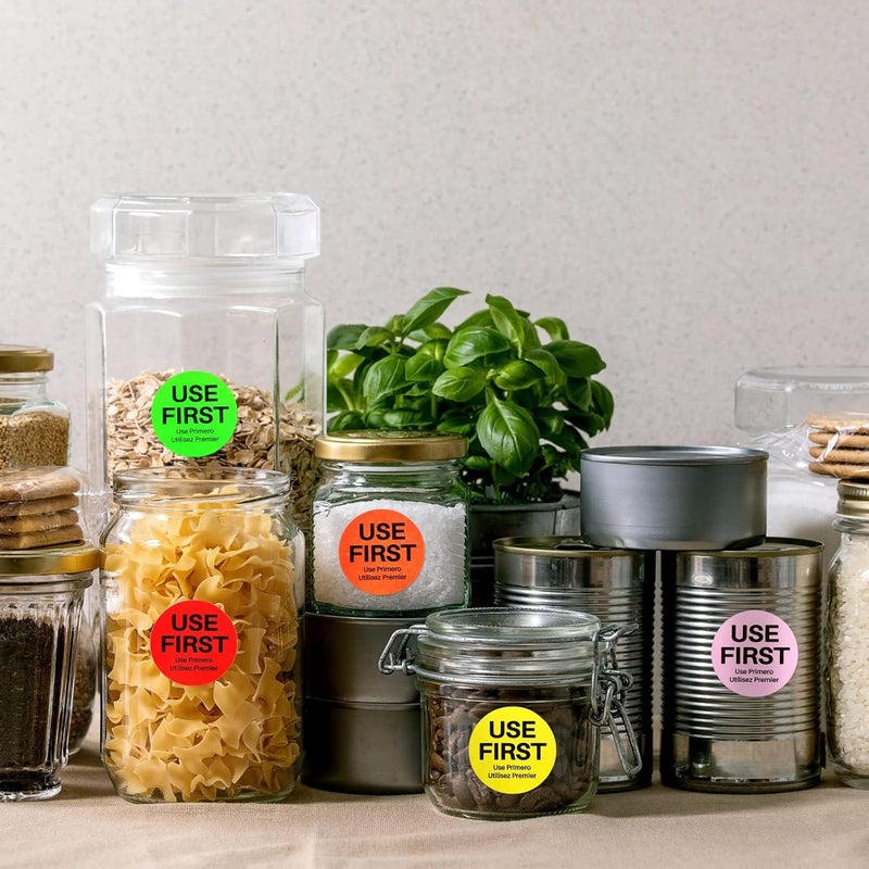 Excefore 6 Rolls, 3000 Pcs 1.5 Inch 'Use First' Inventory Control Labels - Restaurant Food Service Stickers, Disposable Small Circle Labels For Efficient Inventory Management - Image 4