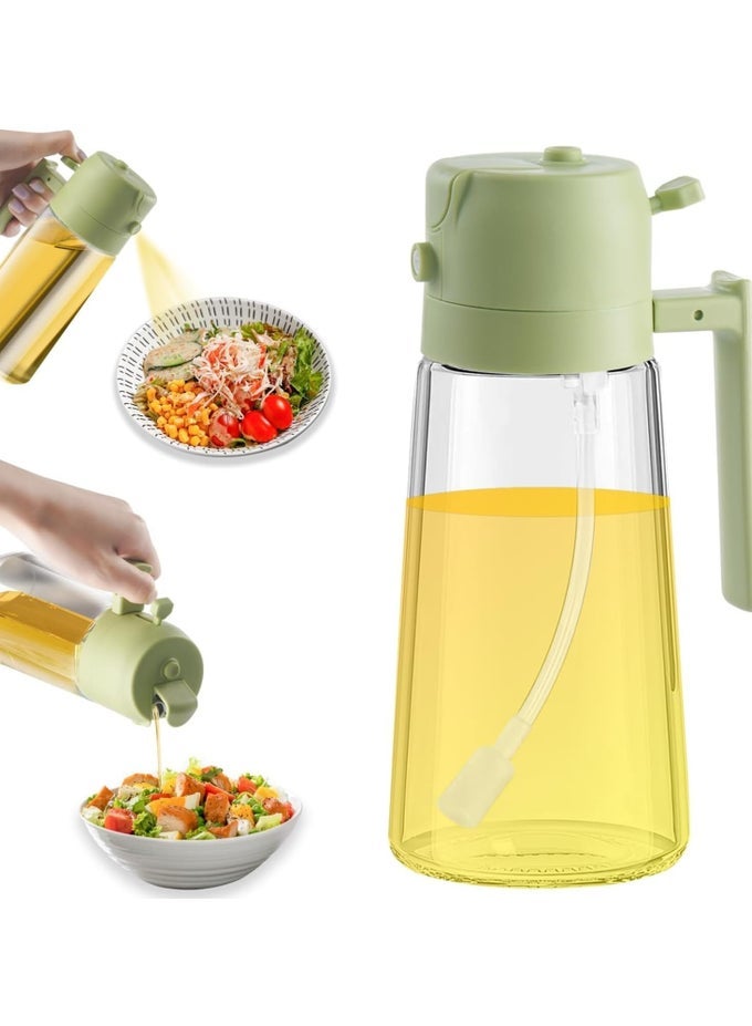 16OZ OLIVE OIL BOTTLE WITH SPRAYER 2-IN-1 OIL DISPENSER AND SPRAYER BPA-FREE 470ML