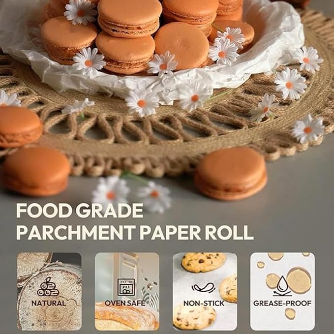 TRIKUTA Food Wrapping Paper Roll Wrap Roti Parantha Sandwich and Burger Keep Food Safe Fresh Oilproof Reusable Paper Wrap Paper Foil 500GM E1