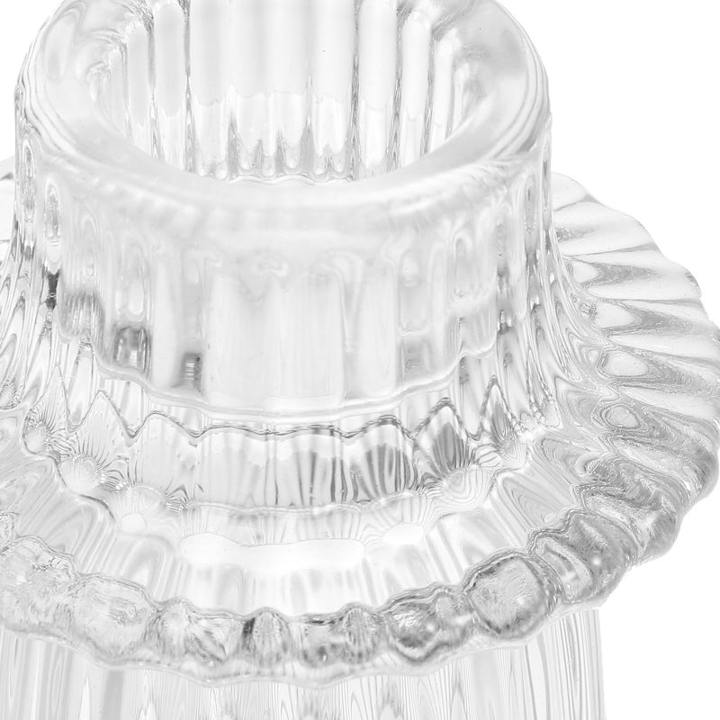 6pcs Glass Candle Holder Vintage Candlestick Holders Decor Party Candle Stick Holders - Image 5