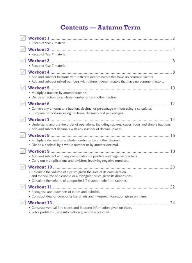 KS3 Maths 10-Minute Weekly Workouts - Year 8  - Image 3