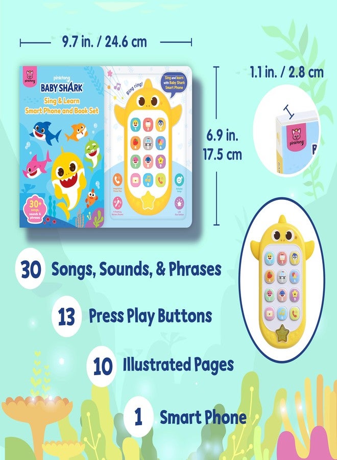 Pinkfong Baby Shark Sing & Learn Smart Phone and Book Set: Interactive Learning Toys with Sound and Music, Ideal Educational Gifts for Kids - Image 2