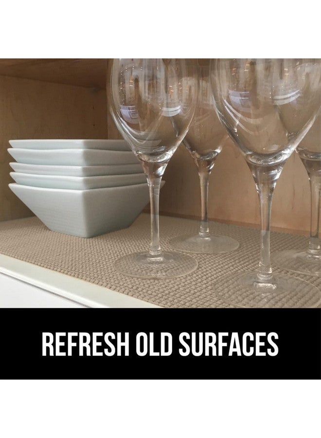 غوريلا جريب بطانة غوريلا جريب باور جريب للأدراج والخزائن، سميكة وقوية التثبيت، بطانات غير لاصقة تحمي خزائن المطبخ والخزانة وأدراج الحمام، سهلة التركيب، بساط يسمح بمرور الهواء، 17.5 بوصة × 20 قدمًا، لون بيج - Image 4