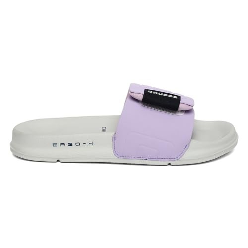 CHUPPS Quilt Bloom Purple & Grey Drift Orthopedic Slippers | Soft Footpharma Footbed | Breathable Ventilation Holes | Lightweight Flip Flops | Anti-Skid Chappals for Everyday For Womens - Image 4