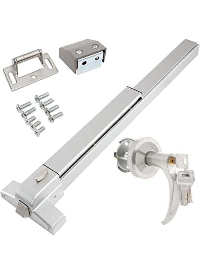 ROBUSTLINE - Lock With Handle For Panic Bar Panic Door Push Bar Panic Exit Device With Exterior Lever Heavy Duty Entry Lever Door Handle Set Exit Or Emergency Door Handle - Image 1