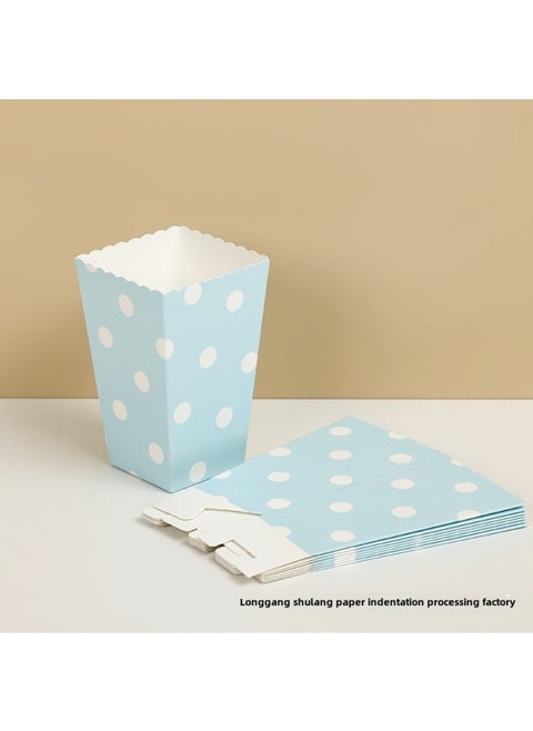 Spot Popcorn Box E-commerce Hot-selling Quality Assurance Can Pass The Eu Detection Food Grade-Color:Rose Gold Diagonal Stripes-Specifications:5*7*11.5cm Unfolded Size