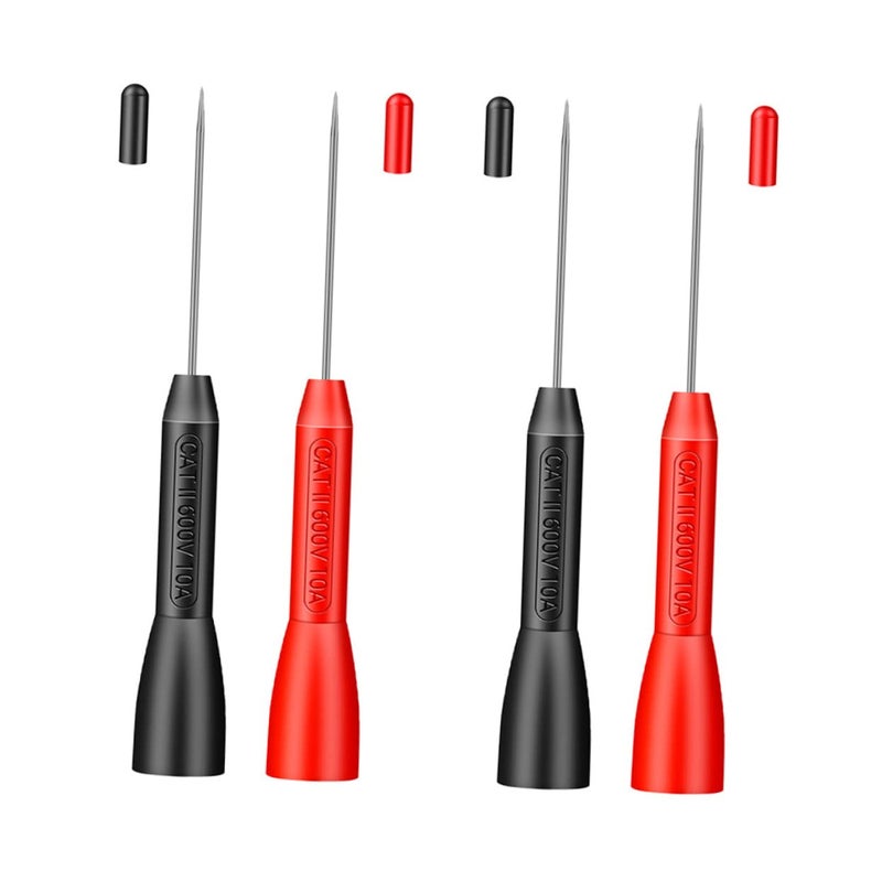 Unomor 2pairs Automotive Back Probe Kit Insulation Piercing Needle Probes for Multimeter Testing Compatible and Construction - Image 1