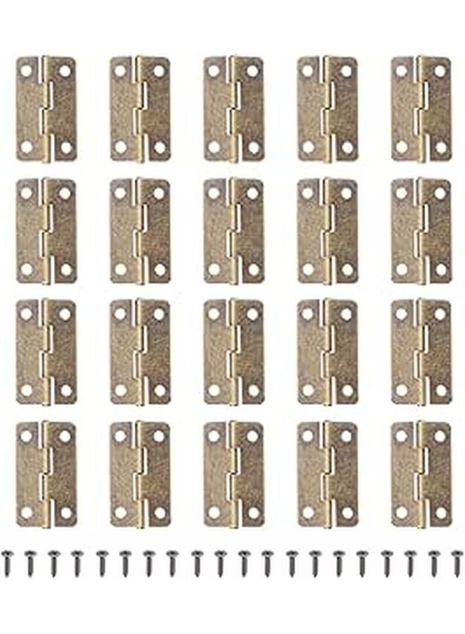 Mini Iron Hinges 1 2 Inch Antique Copper 50 Pcs With Screws For Small Cabinet Jewelry Box DIY Craft - Image 1