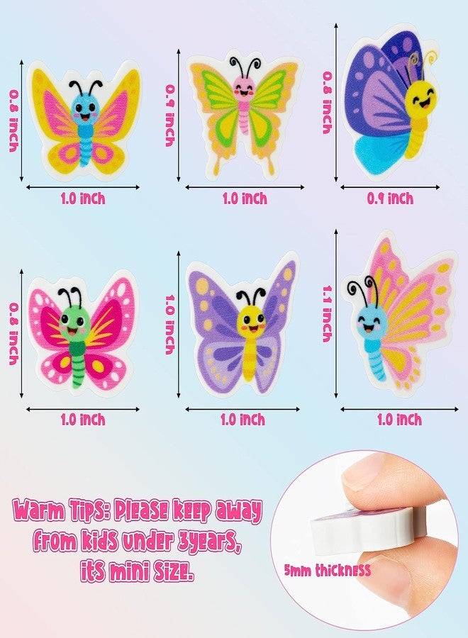 Haooryx Spring Butterfly Mini Erasers for Kids - 60Pcs Bulk Novelty Butterfly Pencil Eraser 3D Desk Puzzle Erasers Pet for Student Homework Reward Classroom Prizes Spring Holiday Gift Filler Supplies - Image 3