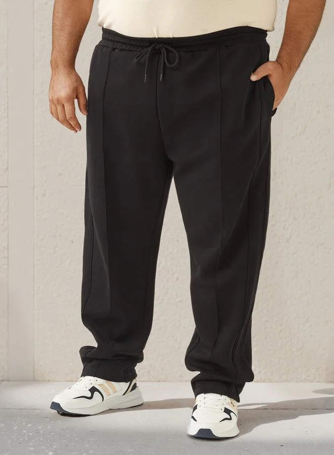 Plus Size Regular Fit Flexi Waist Track Pants