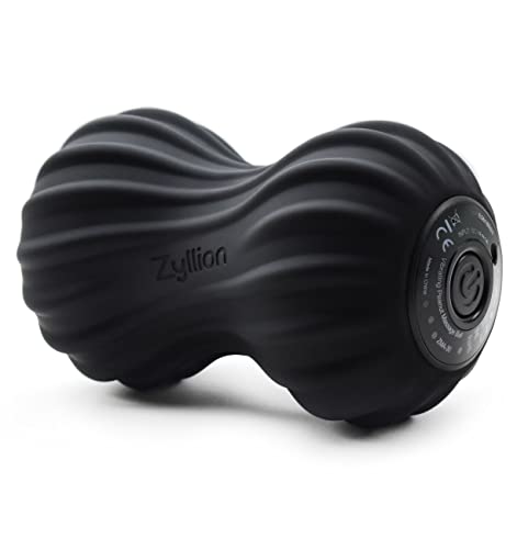 Zyllion Vibrating Peanut Massage Ball with 4 Modes Cordless Rechargeable Electric Deep Tissue Massager Roller for Muscle Pain Relief Black ZMA30 - Image 2