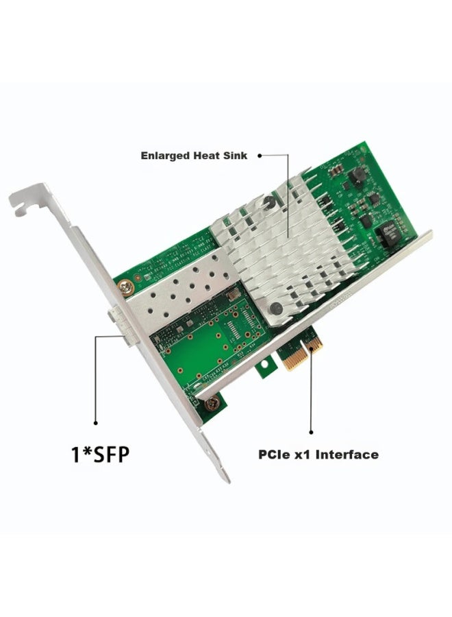Percko Pcie X1 10g Network Card Single Optical Port Fiber 10g Sfp+ Intel 82599 Chip X520da1 Pxe Boot Pcie X1 - Image 4