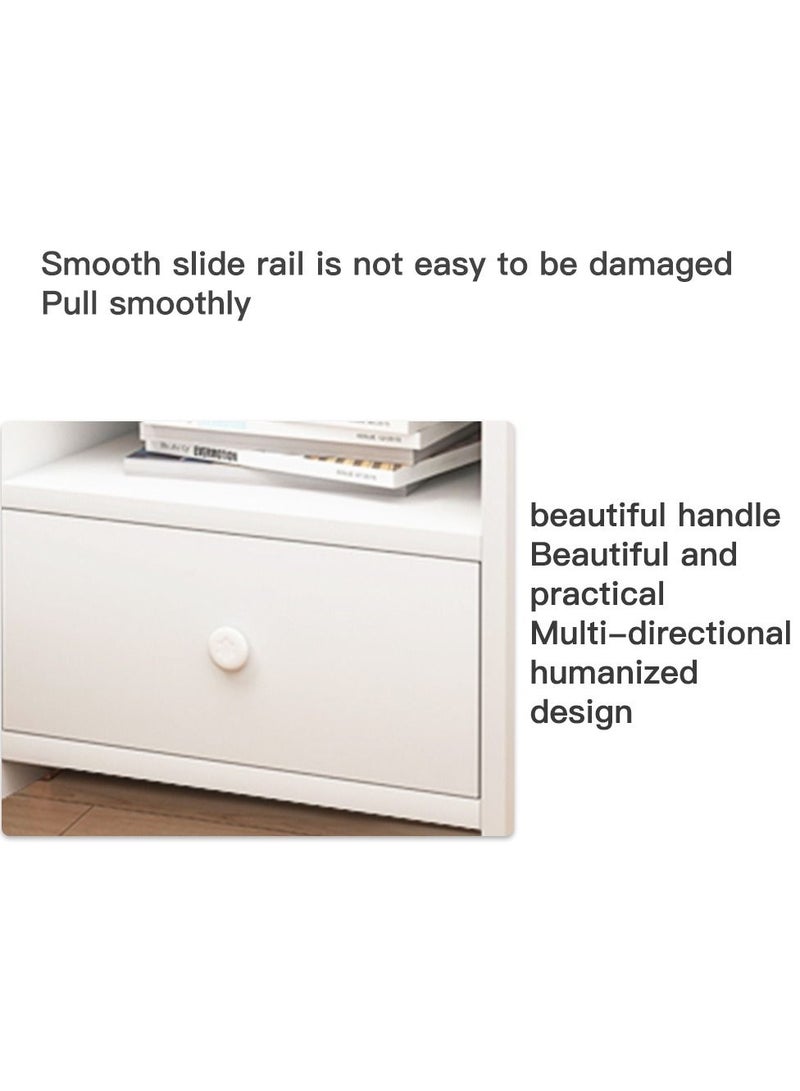 Sharpdo Nightstands Home Bedside Storage Cabinet with Drawer and Shelf (33*26*40cm) - Image 4