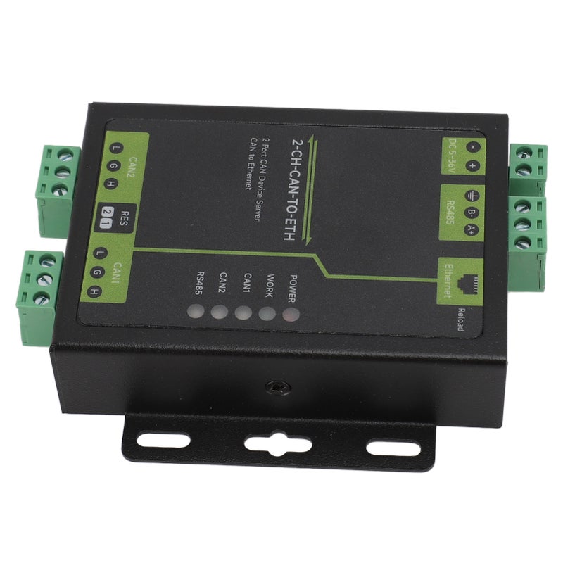 2 Port CAN to Ethernet Server Professional Industrial Grade 2 CH CAN RS485 Ethernet Double Socket CAN to Ethernet Converter for Computer - Image 3