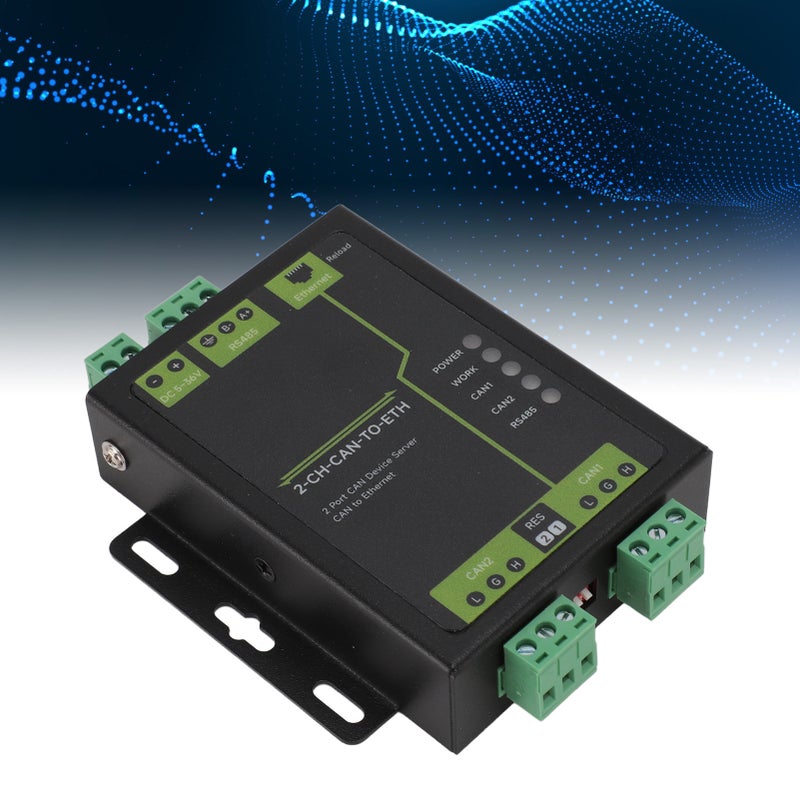2 Port CAN to Ethernet Server Professional Industrial Grade 2 CH CAN RS485 Ethernet Double Socket CAN to Ethernet Converter for Computer - Image 5