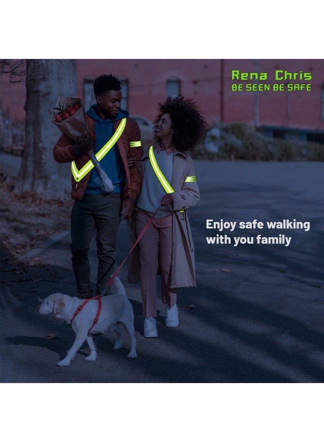Rena Chris Reflective Running Gear Reflective Sash Night Dog Walking Safety Gear High Visibility Reflective Safety Running Belts For Women Night Jogging Safety Gear Reflective Belt And Armband - Image 3