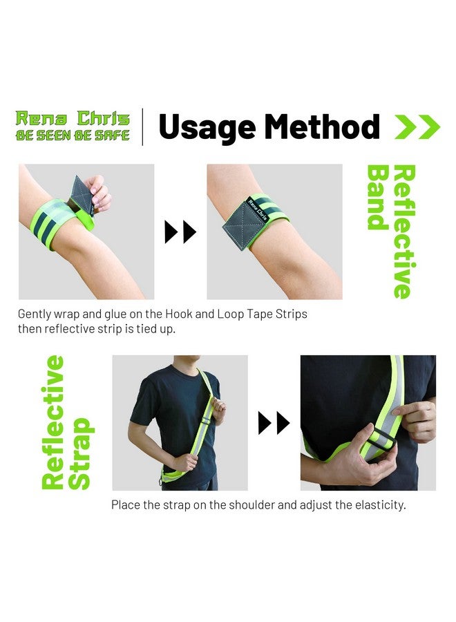 Rena Chris Reflective Running Gear Reflective Sash Night Dog Walking Safety Gear High Visibility Reflective Safety Running Belts For Women Night Jogging Safety Gear Reflective Belt And Armband - Image 5
