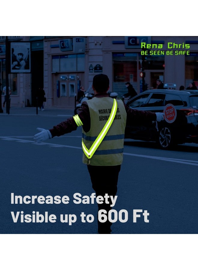 Rena Chris Reflective Running Gear Reflective Sash Night Dog Walking Safety Gear High Visibility Reflective Safety Running Belts For Women Night Jogging Safety Gear Reflective Belt And Armband - Image 4