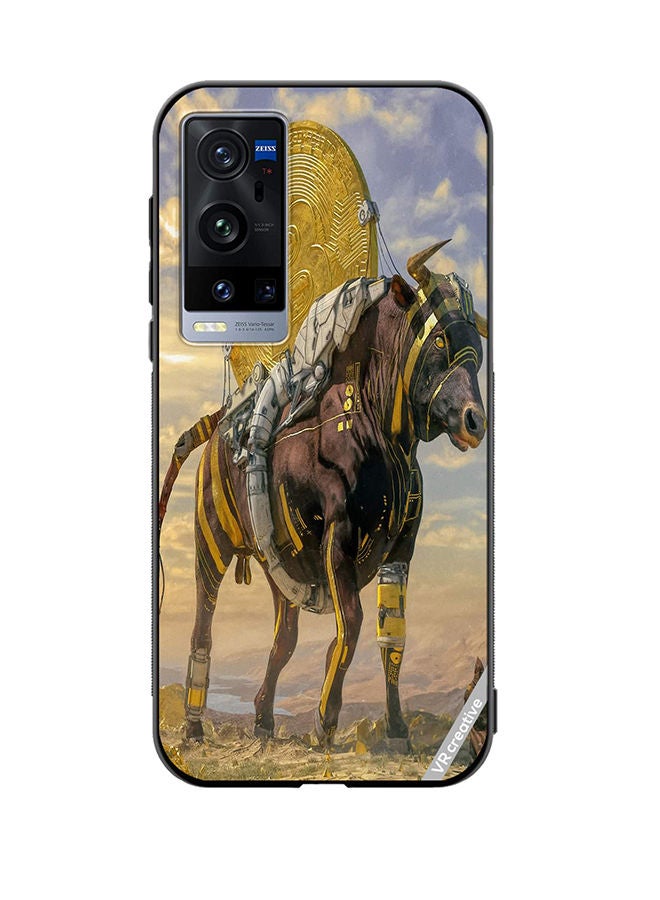 VR CREATIVE Protective Case Cover For Vivo X60 Pro Plus Bitcoin Horse Design Multicolour - Image 1