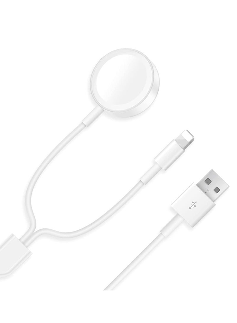 ELTRAZONE Update Version Smart Watch Charger Wireless USB 3.9 ft/1.2 m Charging Cable for Watch Series SE/8/7/6/5/4/3/2/1 & Phone 14/13/12/11/Pro/Max/XR/XS/XS Max/X&Pad Series - Image 1