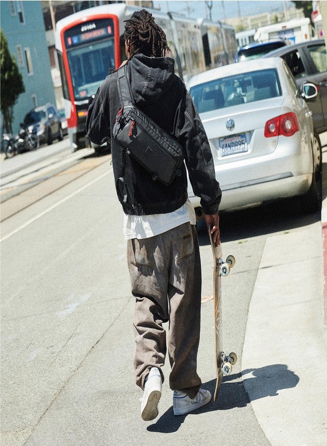 كروم حقيبة كتف كاديت من كروم إندستريز - حقيبة كروس بودي للنساء والرجال مع مشبك سريع الفتح - 9 لتر، أسود XRF - Image 5